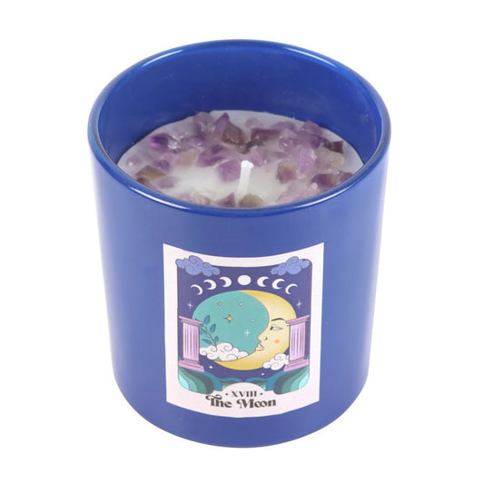 THE MOON AMETHYST CRYSTAL CHIP CANDLE