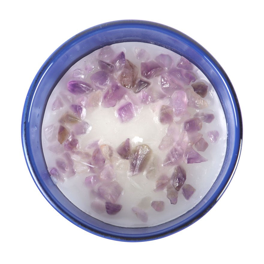 THE MOON AMETHYST CRYSTAL CHIP CANDLE