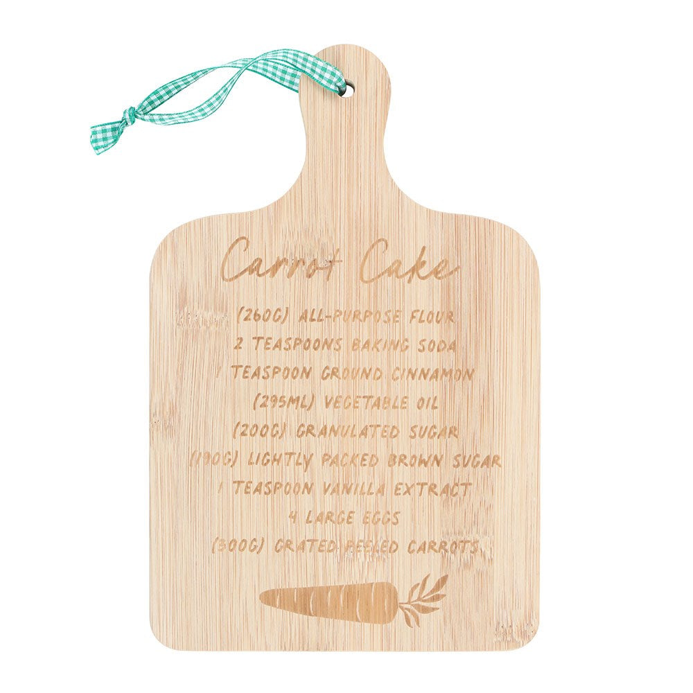 CARROT CAKE RECIPE BAMBOO SERVING BOARD