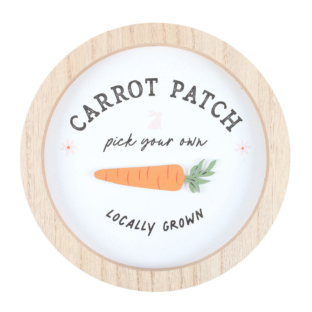 CARROT PATCH ROUND 3D WALL PLAQUE