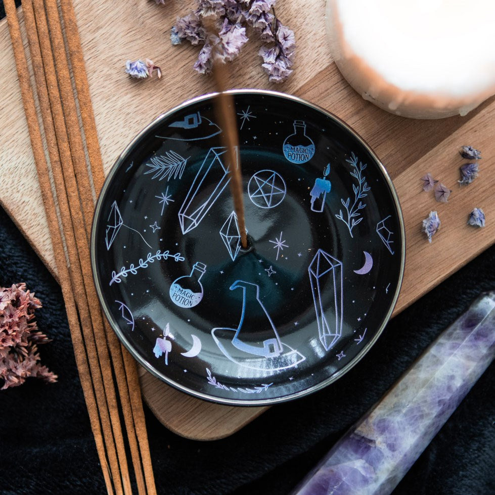 CRYSTAL WITCH INCENSE HOLDER PLATE