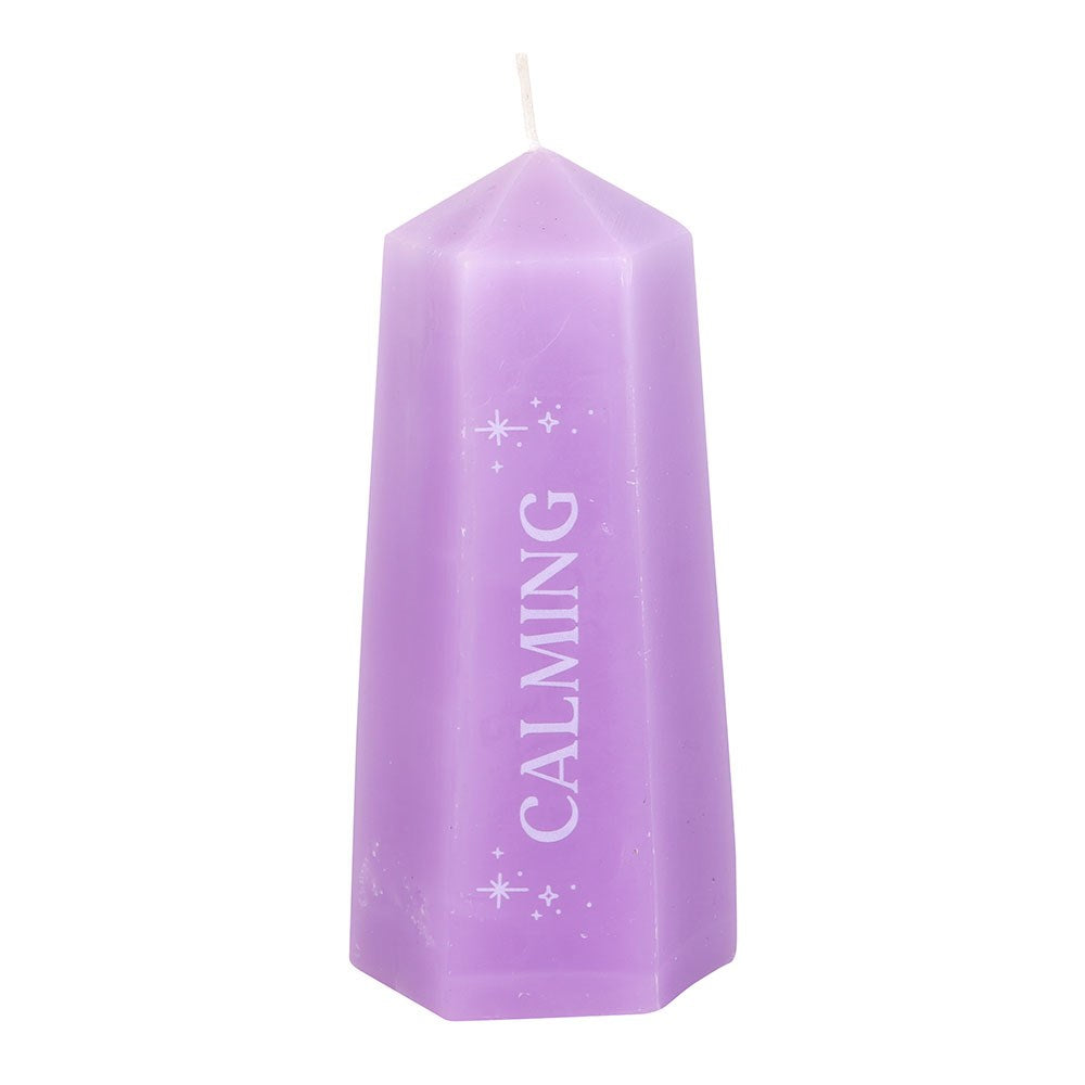 CALMING CRYSTAL CANDLE WITH ROUGH AMETHYST