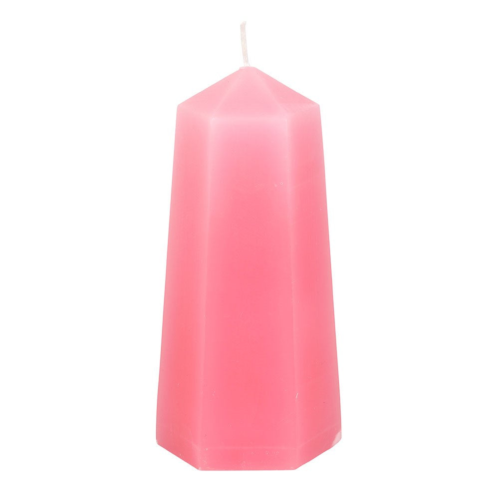 LOVE CRYSTAL CANDLE WITH ROUGH ROSE QUARTZ