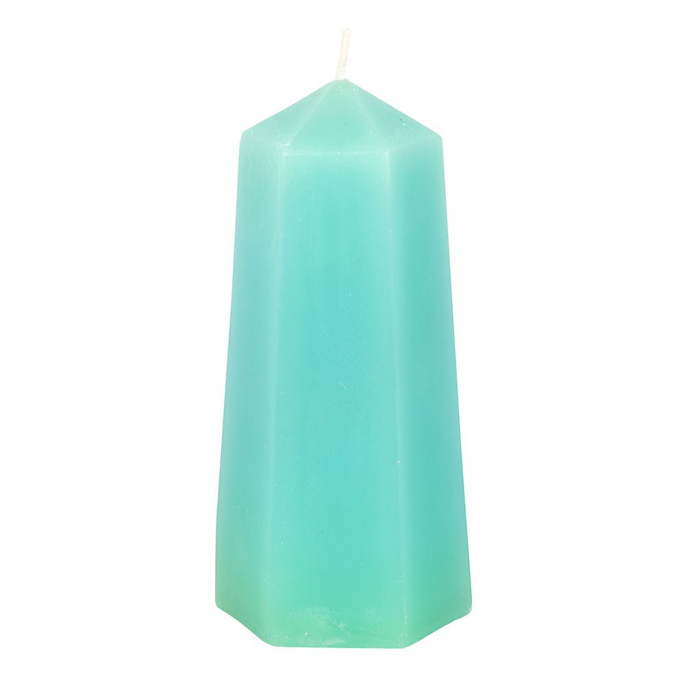 LUCK CRYSTAL CANDLE WITH ROUGH GREEN AVENTURINE