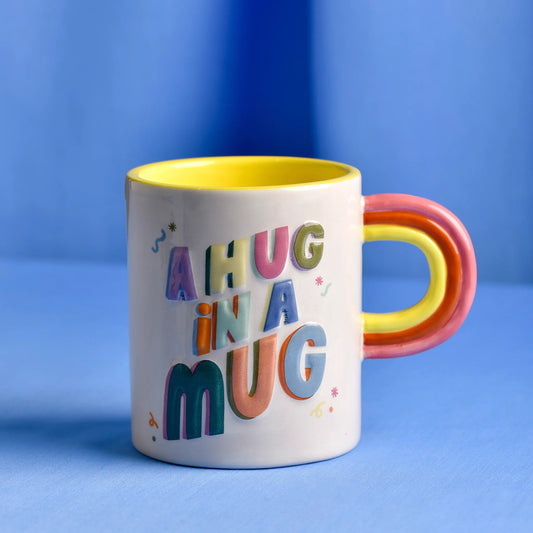 RASPBERRY BLOSSOM 3 D LETTER MUG - HUG IN A MUG