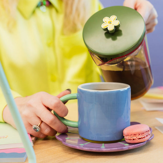 RASPBERRY BLOSSOM MUG & COASTER SET