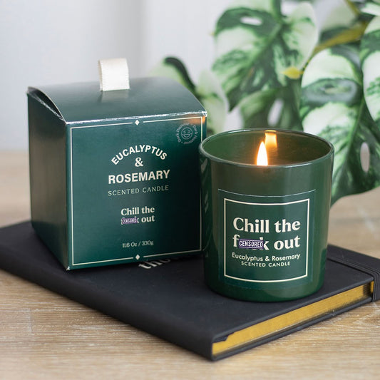 SWEARY CHILL OUT EUCALYPTUS & ROSEMARY CANDLE