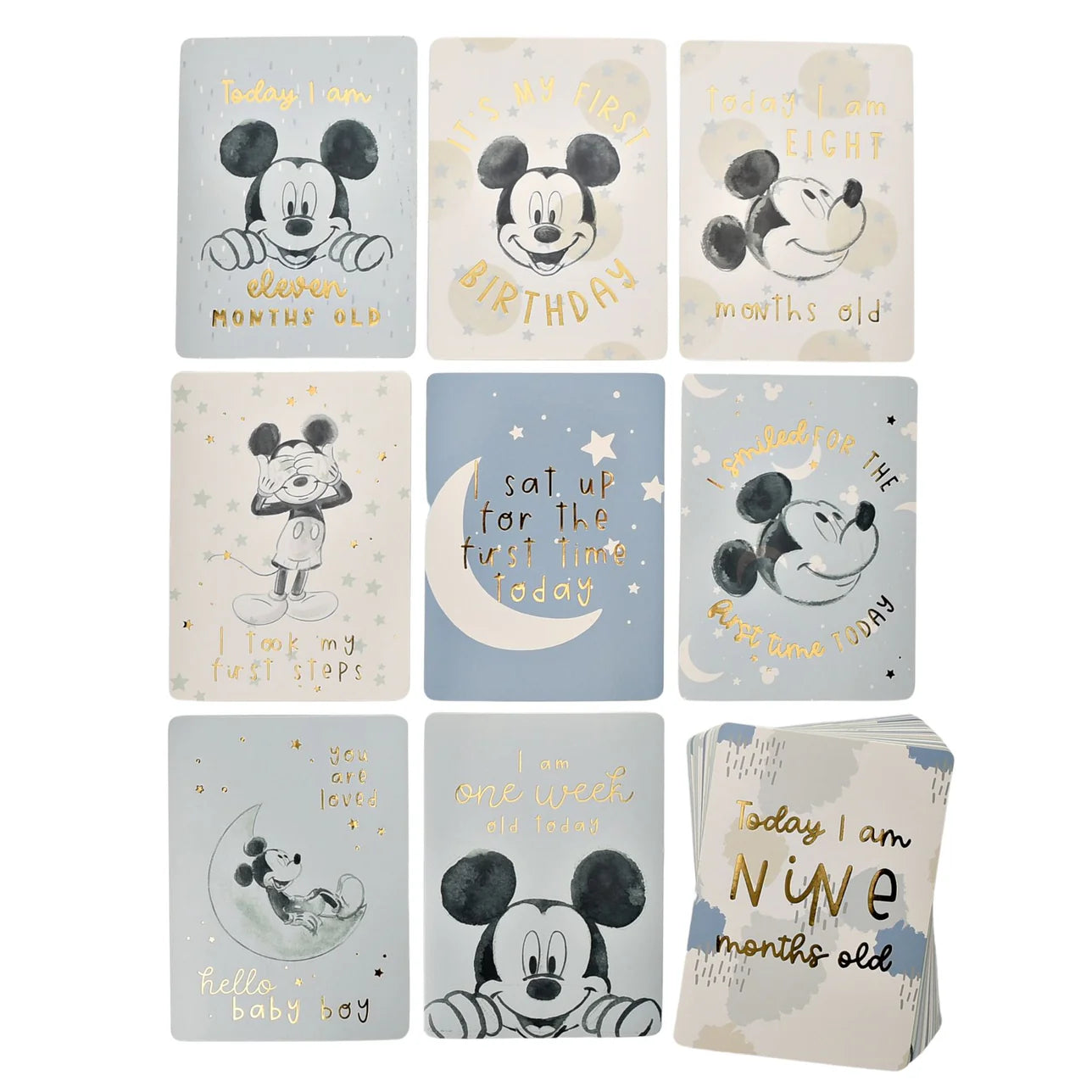 DISNEY MICKEY - MILESTONE CARDS BLUE