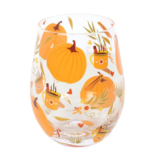 AUTUMN DAYS PRINT STEMLESS GLASS
