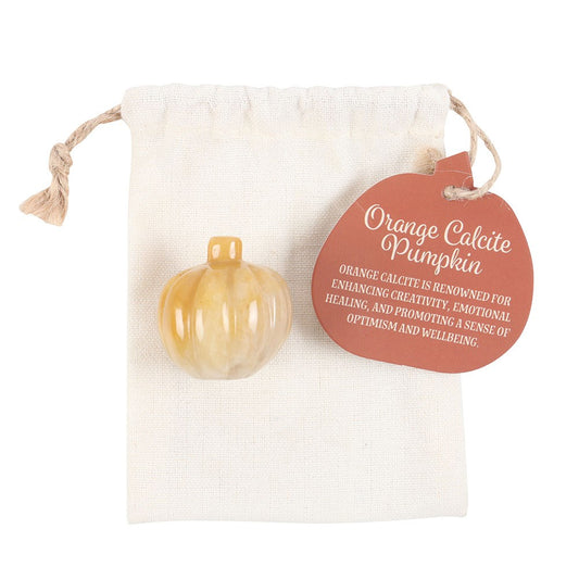 PUMPKIN SHAPED ORANGE CALCITE CRYSTAL