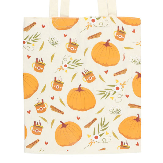 AUTUMN DAYS PRINT POLYCOTTON TOTE BAG