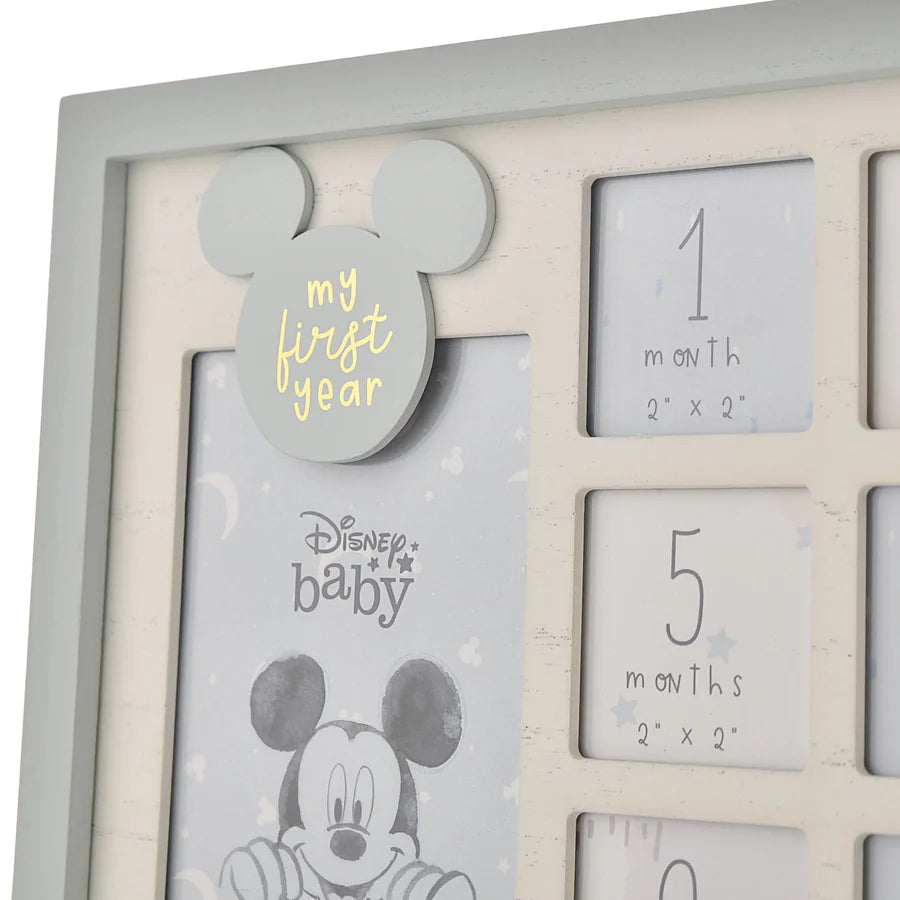 DISNEY MULTI APERTURE PHOTO FRAME MICKEY MY FIRST YEAR