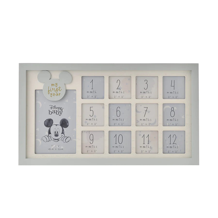 DISNEY MULTI APERTURE PHOTO FRAME MICKEY MY FIRST YEAR