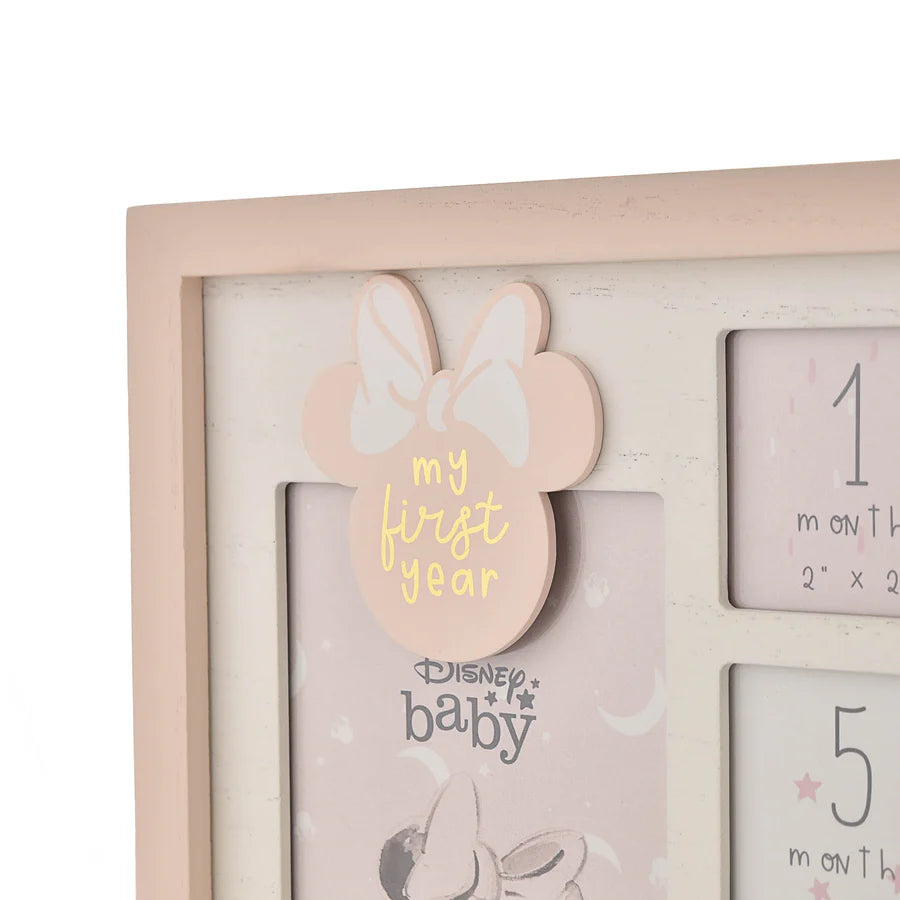 DISNEY MULTI APERTURE PHOTO FRAME MINNIE MY FIRST YEAR