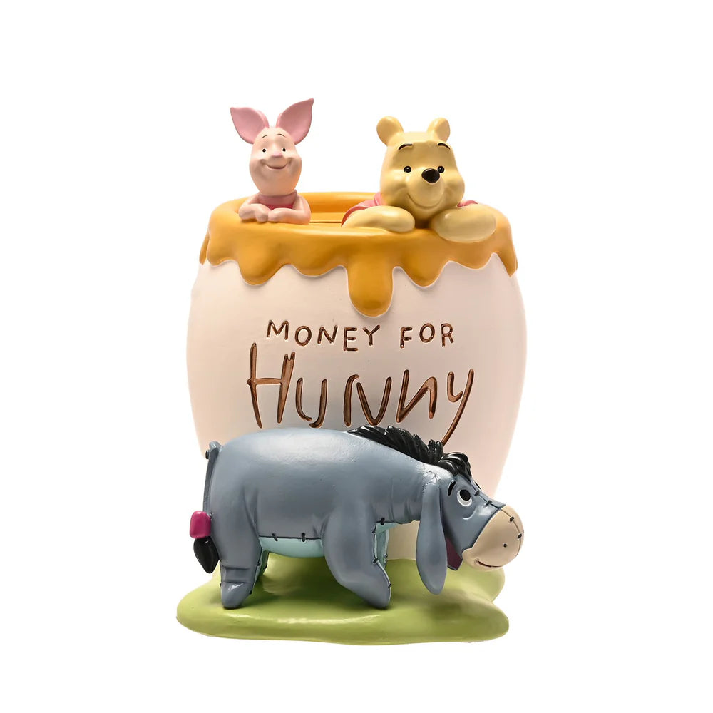 DISNEY WINNIE THE POOH RESIN MONEY BANK 'MONEY FOR HUNNY'