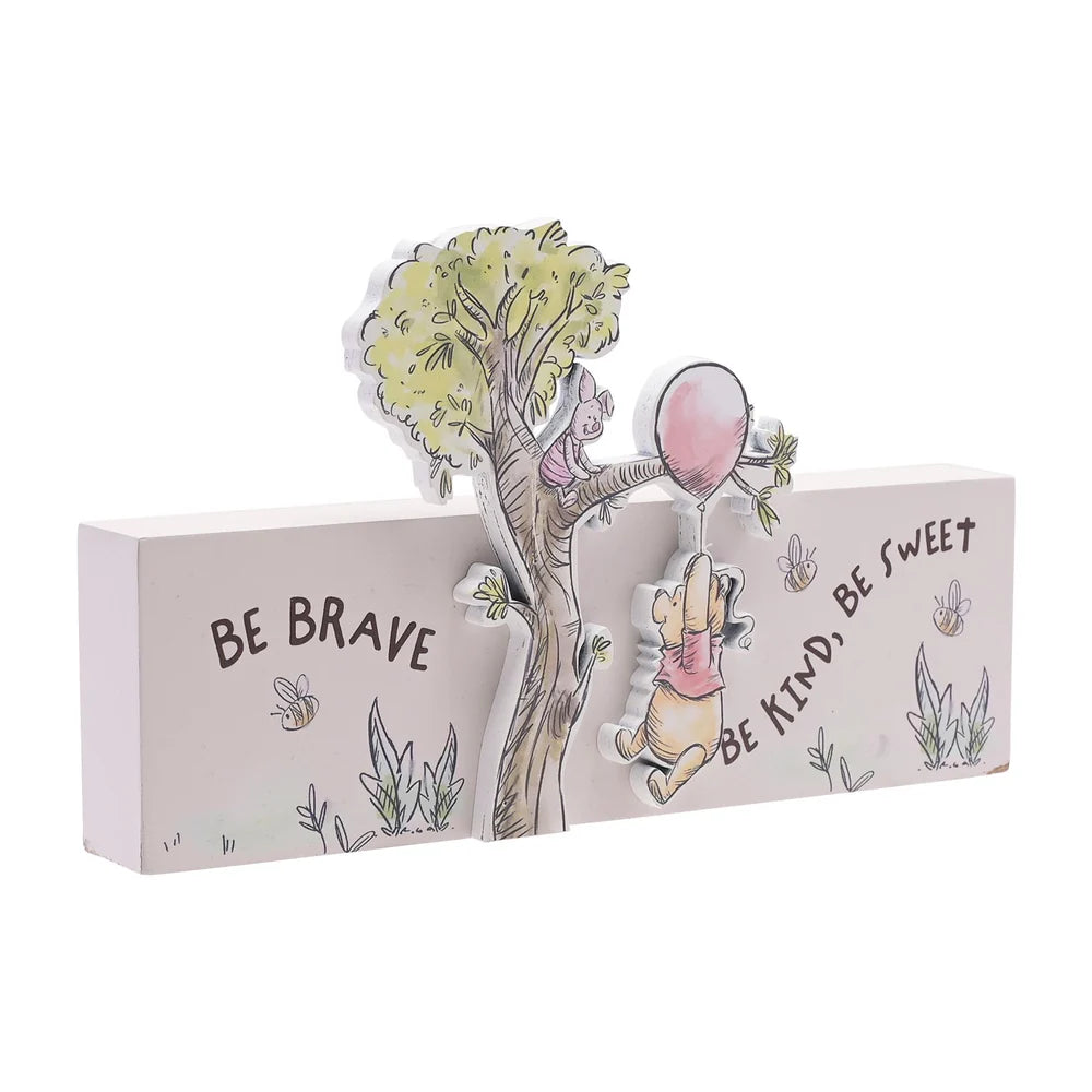 DISNEY WINNIE THE POOH 'BE BRAVE' MANTEL PLAQUE