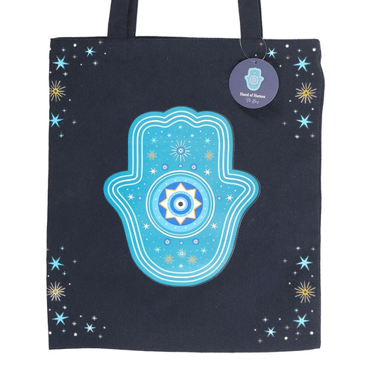 HAND OF HAMSA POLYCOTTON TOTE BAG