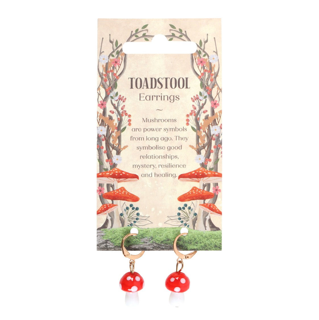 TOADSTOOL DANGLE EARRINGS