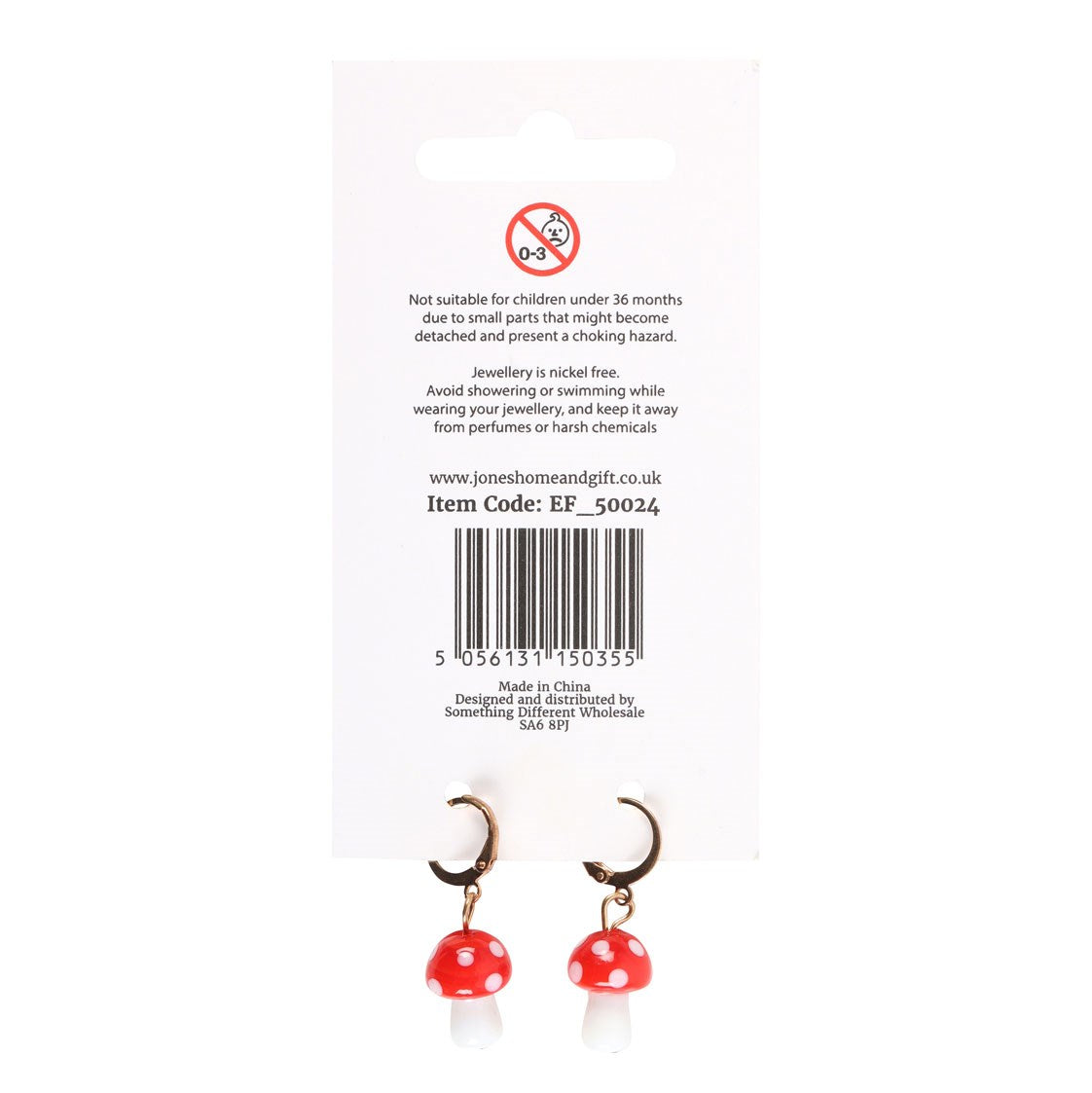 TOADSTOOL DANGLE EARRINGS