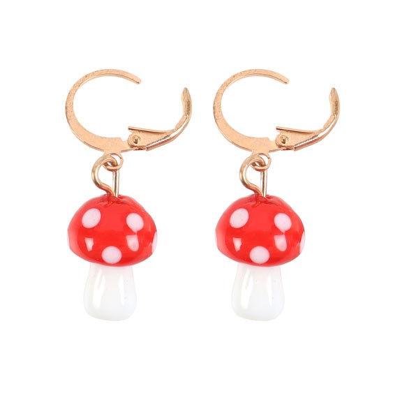 TOADSTOOL DANGLE EARRINGS