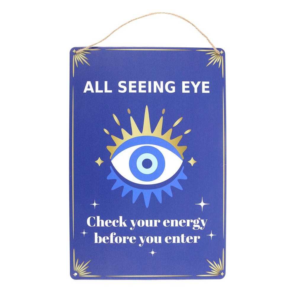 30CM ALL SEEING EYE METAL HANGING SIGN