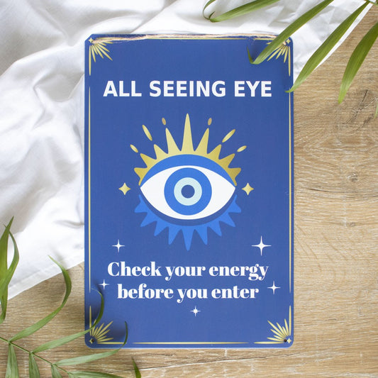 30CM ALL SEEING EYE METAL HANGING SIGN