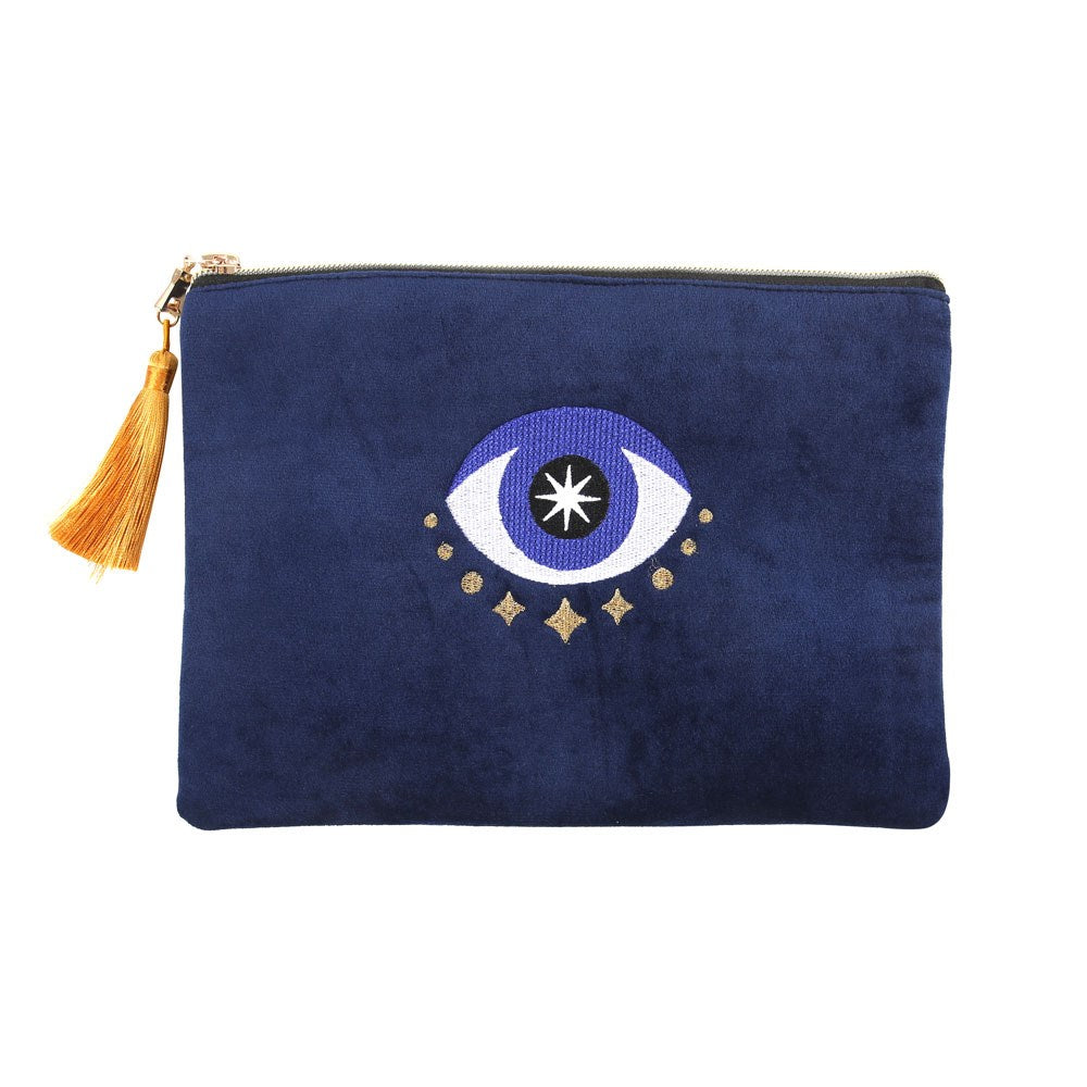 ALL SEEING EYE VELVET MAKE UP BAG