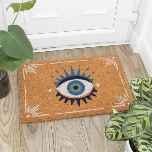 NATURAL ALL SEEING EYE DOORMAT