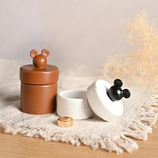 DISNEY MICKEY SHAPES SET OF 2 TRINKET POTS