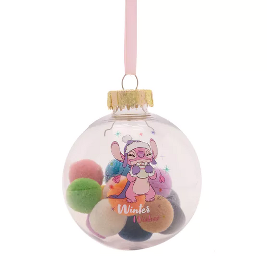 DISNEY STITCH SET OF 7 BAUBLES WITH POM POMS