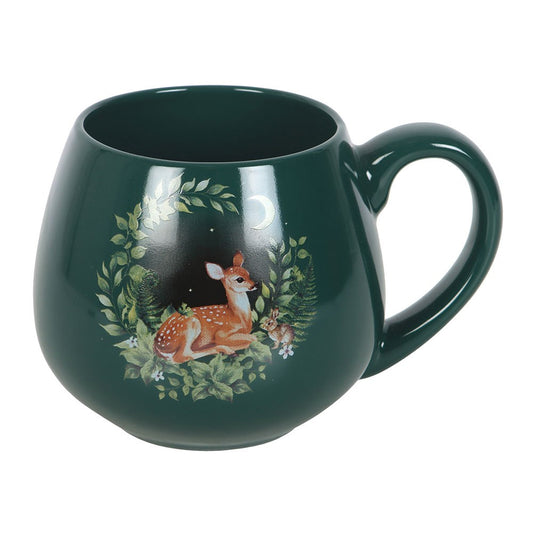 GREEN FAWN ROUNDED MUG