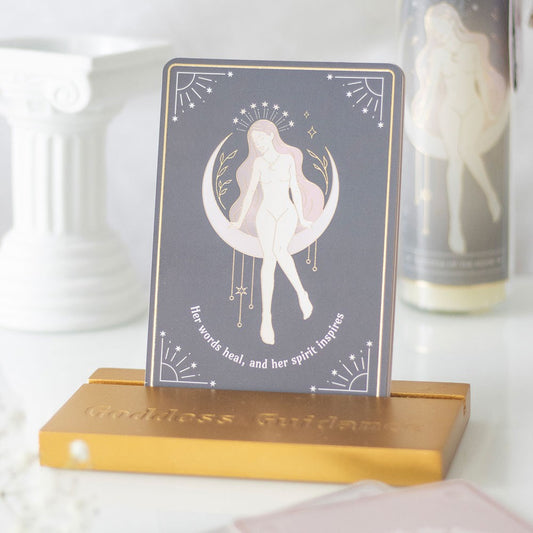 GODDESS ENERGY AFFIRMATION CARDS WITH WOODEN STAND