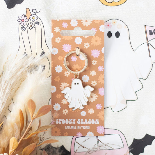 SPOOKY SEASON GROOVY GHOST KEYRING