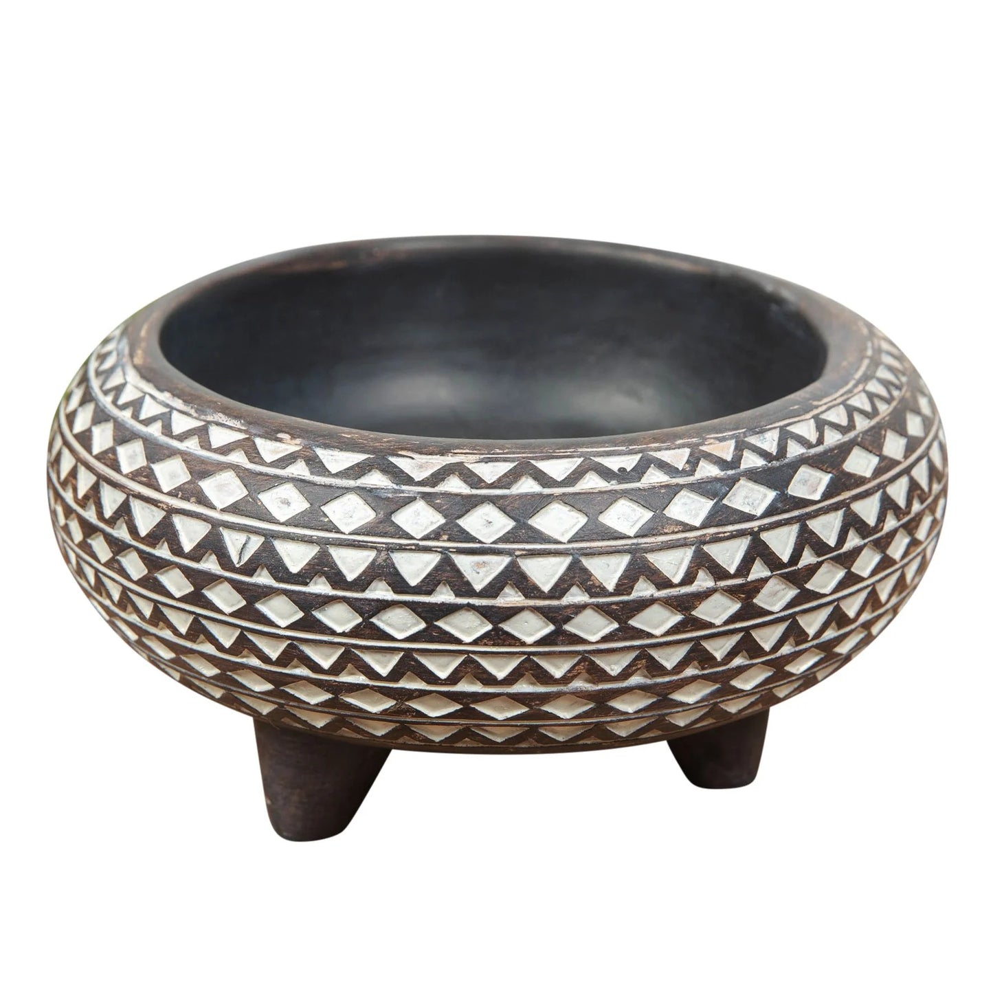 AZTEC PATTERNED DECORATIVE BOWL 15.5CM