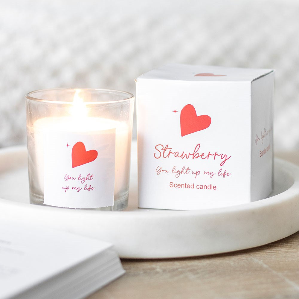 YOU LIGHT UP MY LIFE STRAWBERRY SCENTED CANDLE