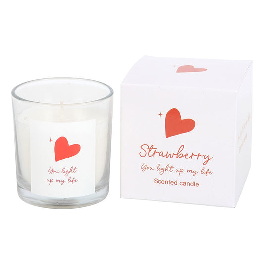 YOU LIGHT UP MY LIFE STRAWBERRY SCENTED CANDLE