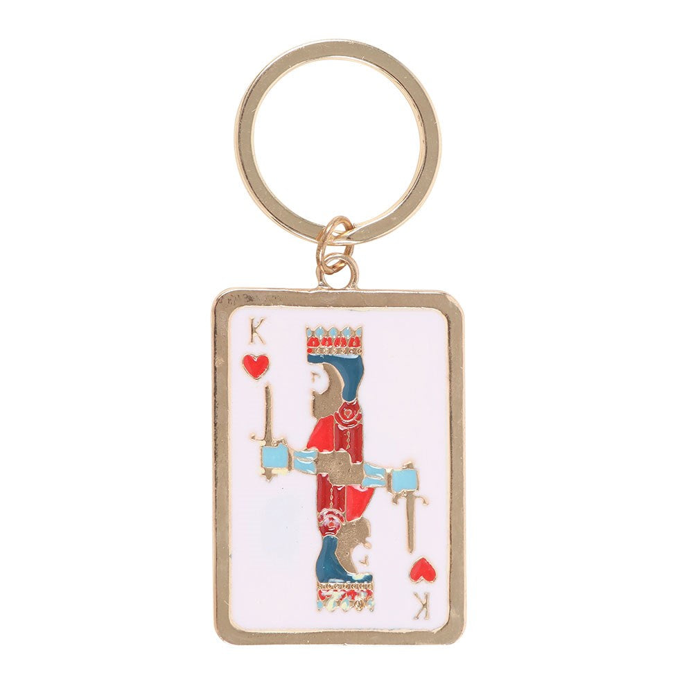 KING OF MY HEART PLAYING CARD KEYRING