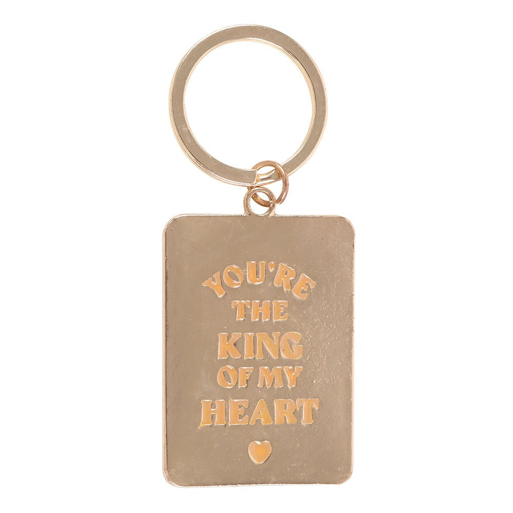 KING OF MY HEART PLAYING CARD KEYRING