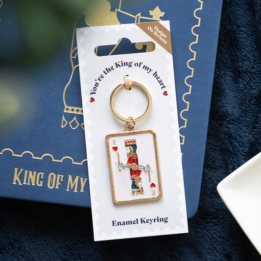 KING OF MY HEART PLAYING CARD KEYRING