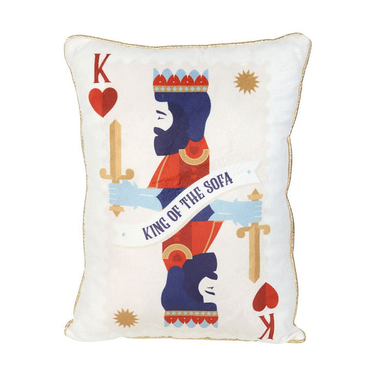 KING OF THE SOFA PLAYING CARD CUSHION