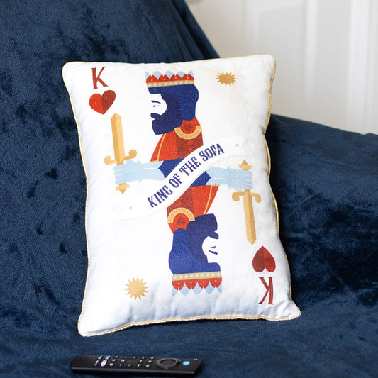 KING OF THE SOFA PLAYING CARD CUSHION