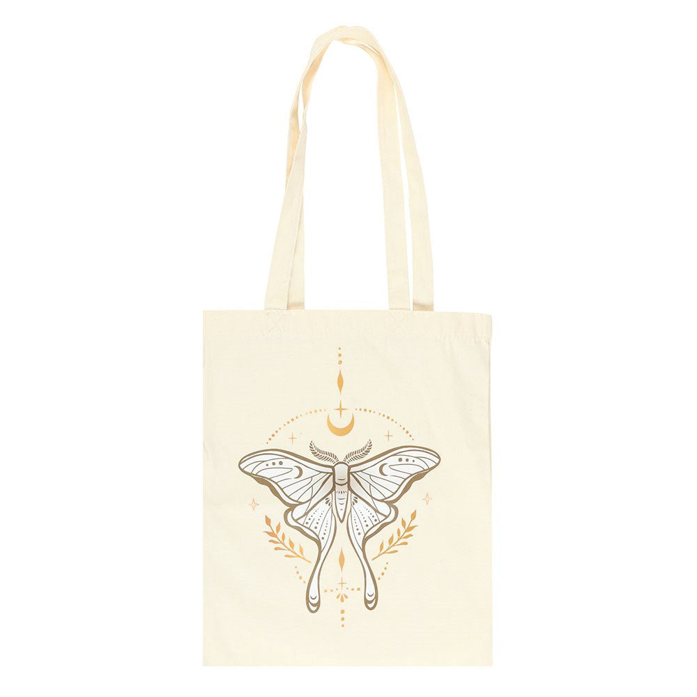 LIGHT LUNA MOTH POLYCOTTON TOTE BAG