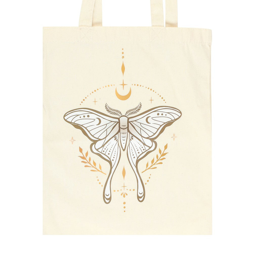 LIGHT LUNA MOTH POLYCOTTON TOTE BAG