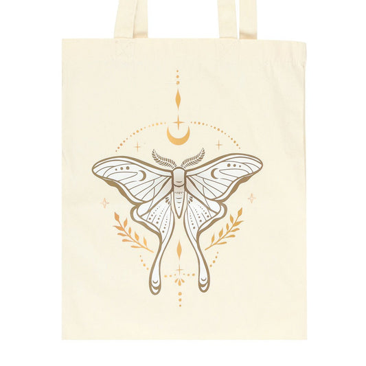 LIGHT LUNA MOTH POLYCOTTON TOTE BAG