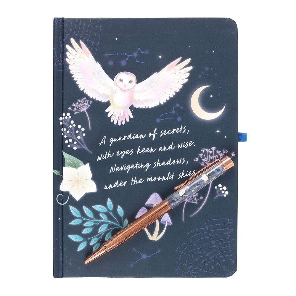 NIGHT OWL JOURNAL WITH SODALITE PEN