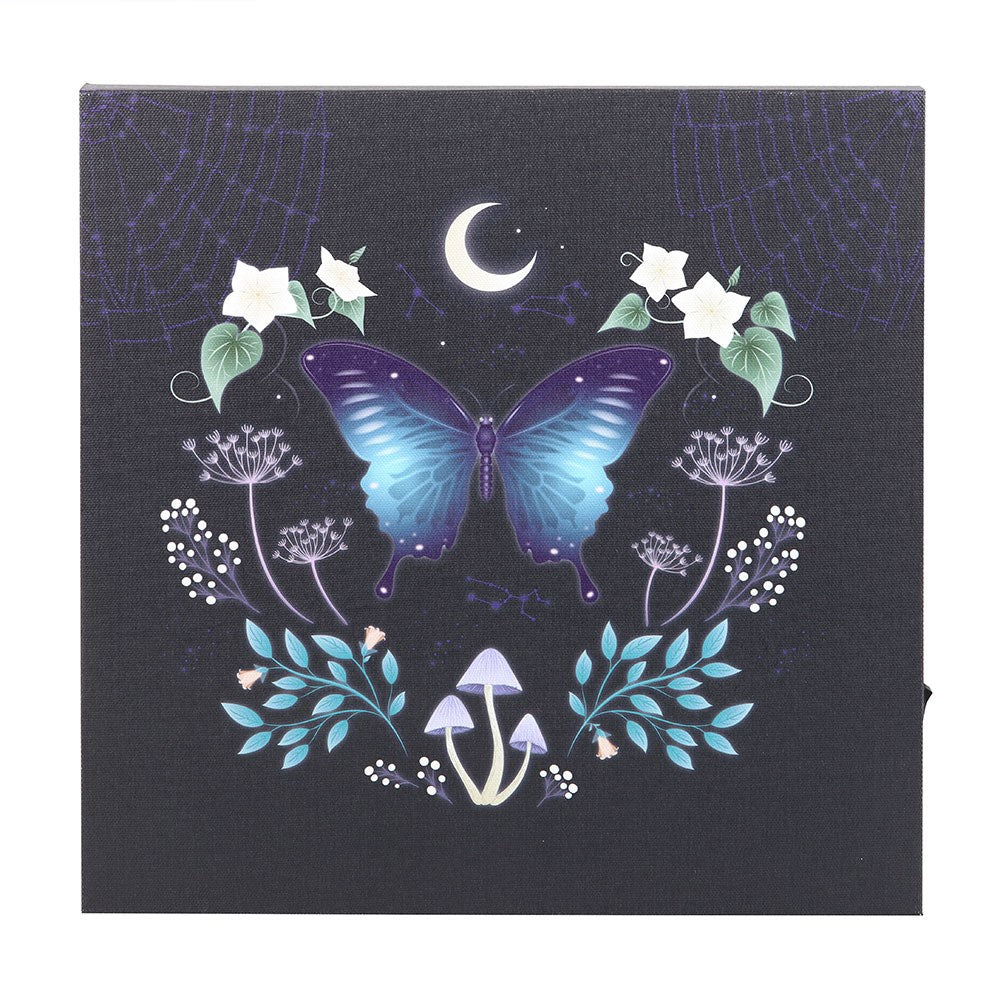 MIDNIGHT MOTH LIGHT UP CANVAS PLAQUE