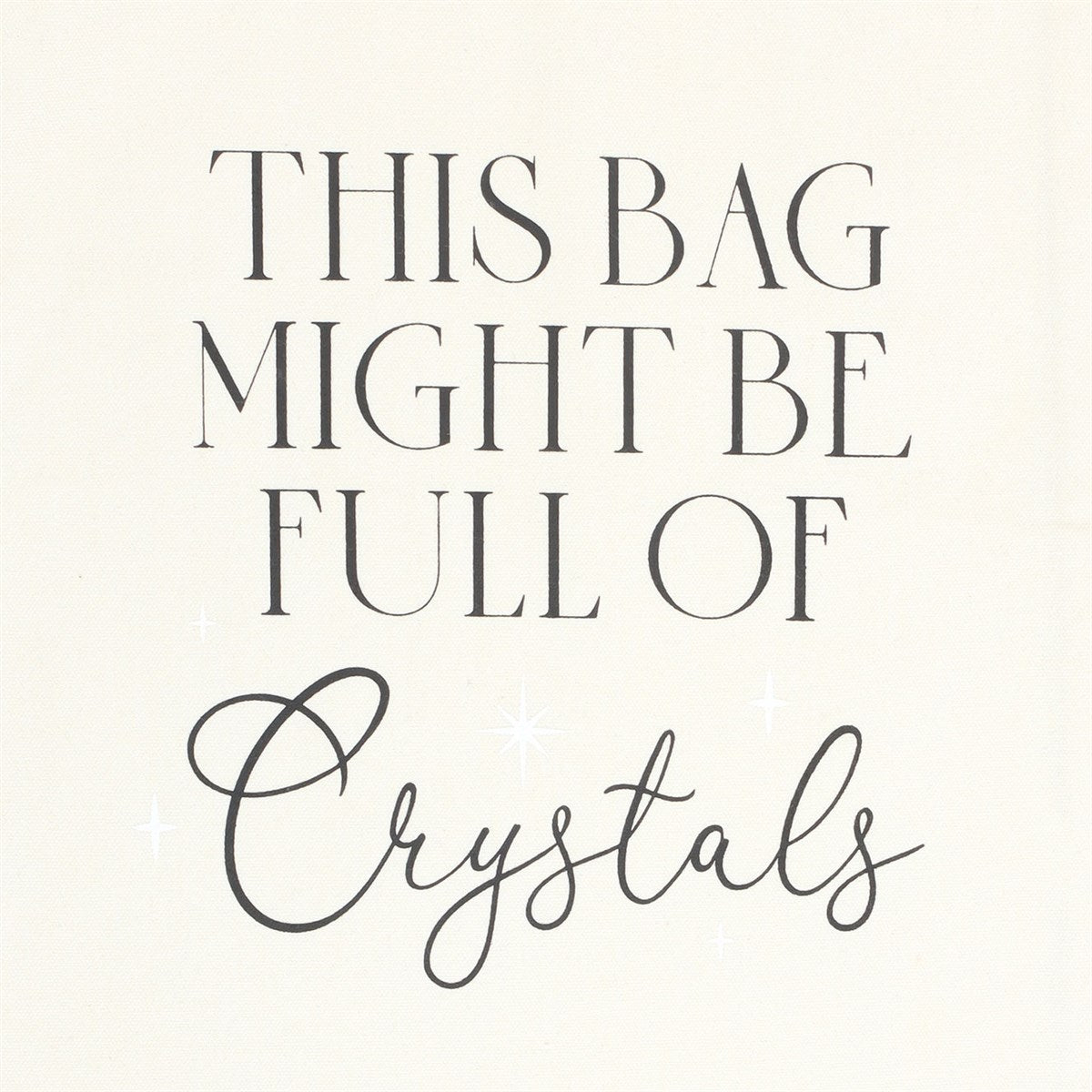 FULL OF CRYSTALS POLYCOTTON TOTE BAG