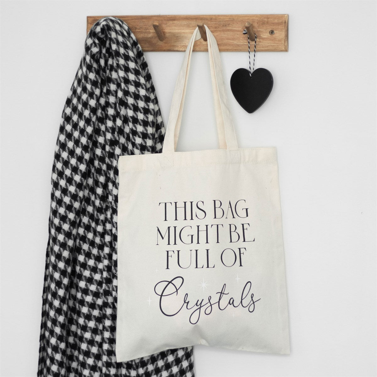 FULL OF CRYSTALS POLYCOTTON TOTE BAG