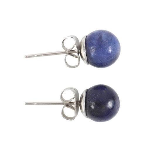 SODALITE SEMI PRECIOUS CRYSTAL EARRINGS