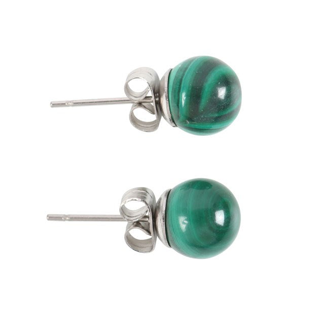 MALACHITE SEMI PRECIOUS CRYSTAL EARRINGS